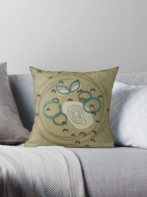 Boho Themed Throw Pillow